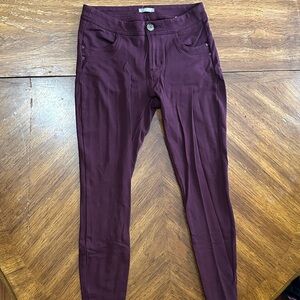 Maurices Deep Burgundy Jeggings